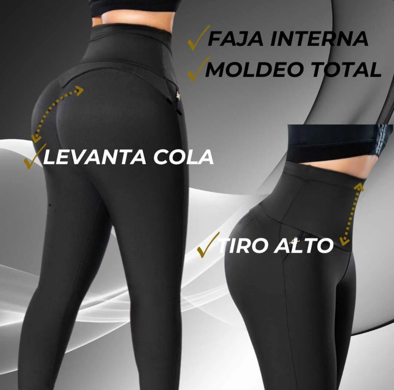 💎🧜🏻♀️LEGGINS adelgazantes levanta glúteos con control de abdomen🧜🏻♀️💎
